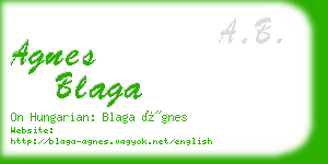 agnes blaga business card